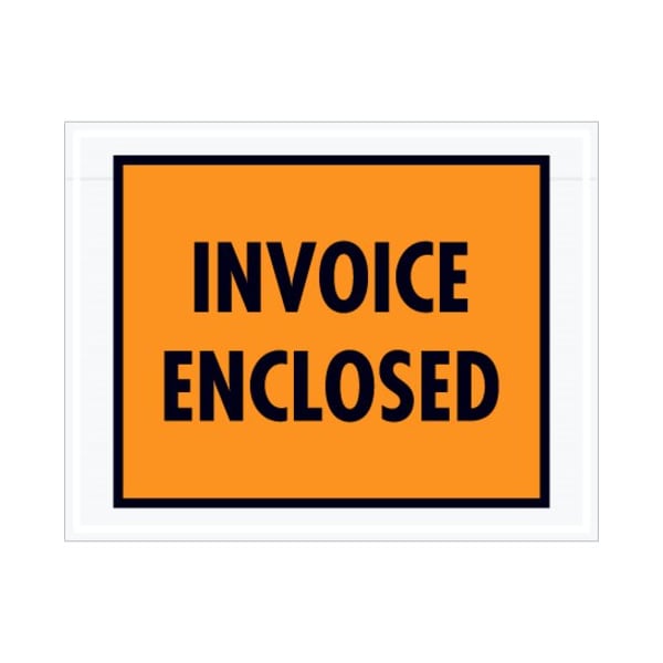 Zoro Select Packing List Envelopes, Orange, PK1000 PL415 - main
