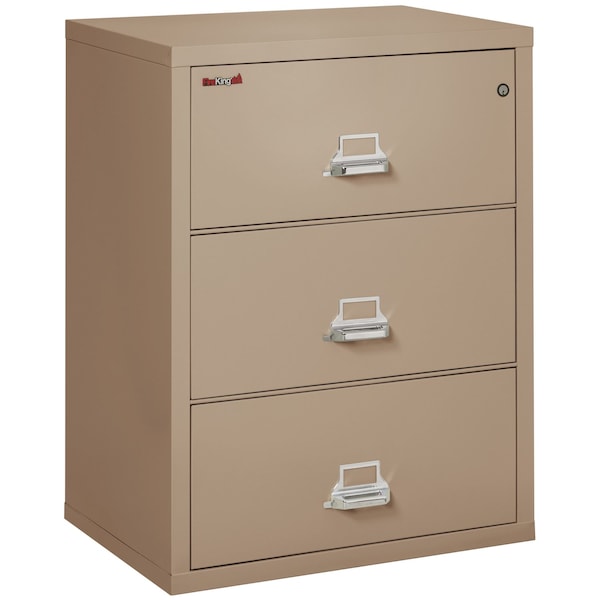 Fireking 3 Drawer, 1 Hr Fire & Impact Rated, 31" Wide Lateral Taupe 3-3122-CTA - main