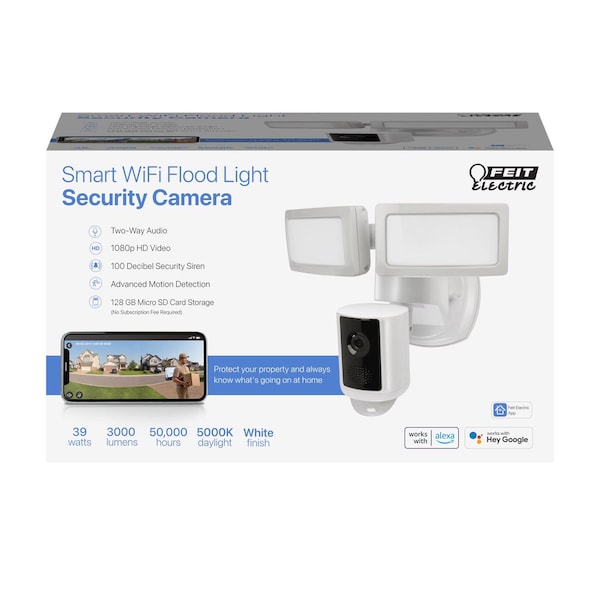 Feit Electric Feit Smart Home Motion-Sensing Hardwired LED White Smart-Enabled Security Floodlight SEC5000/CAMWIFI - main