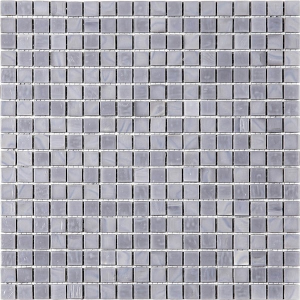 Apollo Tile Skosh 11.6 in. x 11.6 in. Glossy Mouse Gray Glass Mosaic Wall and Floor Tile 18.69 sqft/case, 20PK APLNB88GR715A - main