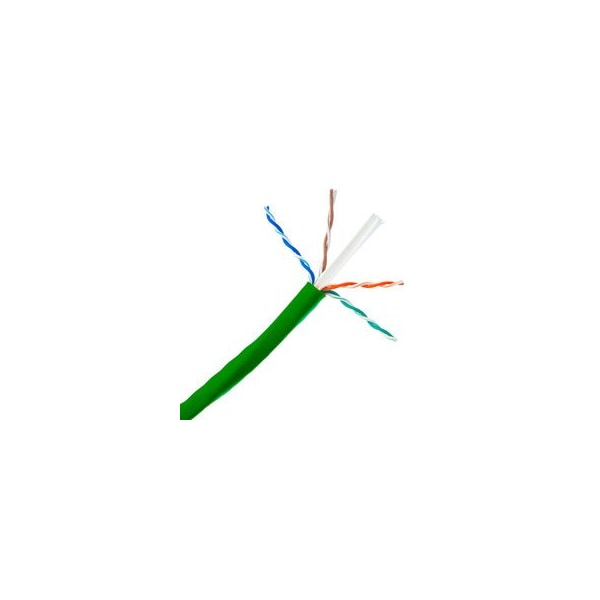 Swe-Tech 3C Cat6a Green Copper Ethernet Cable, 10 Gigabit Solid, UTP, POE Compliant, 500Mhz, 23 AWG, Spool, 1000ft FWT13X6-051NH - main