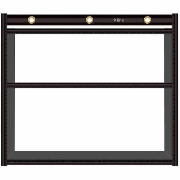 C-Line Products C-Line Dual Pocket Shop Ticket Jacket with Expanding Gusset, Vinyl, Black, 10/Box 43401 - main