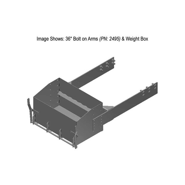 K&M Mfg 36-In. Bolt on Arms (BOA) Kit for John Deere 9000R 4WD Series Green Powder Coat 2495 - main
