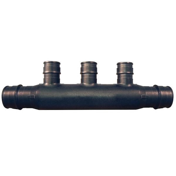 Apollo Valves ExpansionPEX Series Open End Manifold, 563 in OAL, 2Inlet, 34 in Inlet, 3Outlet, Brass EPXM3PTO - main