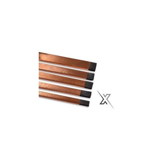 Xtrweld Gouging Carbon Electrodes, Flat, Copper Coated, 5/8in x 3/16inDia. x 12in L, 1000-1250 DCEP, 50PK AACCFLT5831612 - main