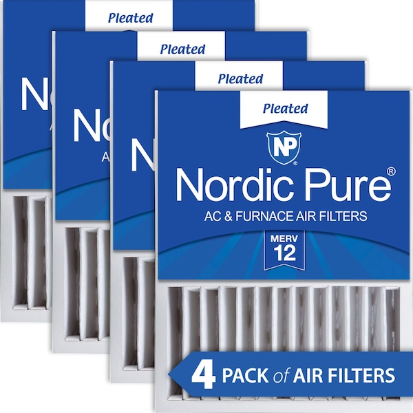 Nordic Pure 16x20x5 Pleated Air Filter, High Capacity, Electrostatically Charged Synthetic Media, MERV 12, 4 PK 16x20x5HM12-4 - main