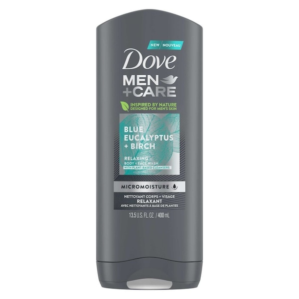 Dove Men+Care Relaxing Blue Eucalyptus Plus Birch Body and Face Wash, 13.5 Ounce, 6PK 64413283 - main