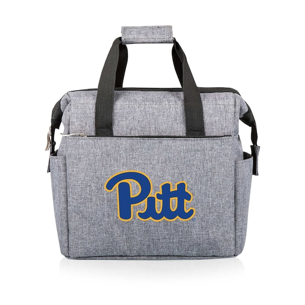 Picnic Time Family Of Brands NCAA Pittsburgh Panthers On The Go Lunch Bag Cooler - Soft Cooler Lunch Box, Heathered Gray 510-00-105-504-0 - main