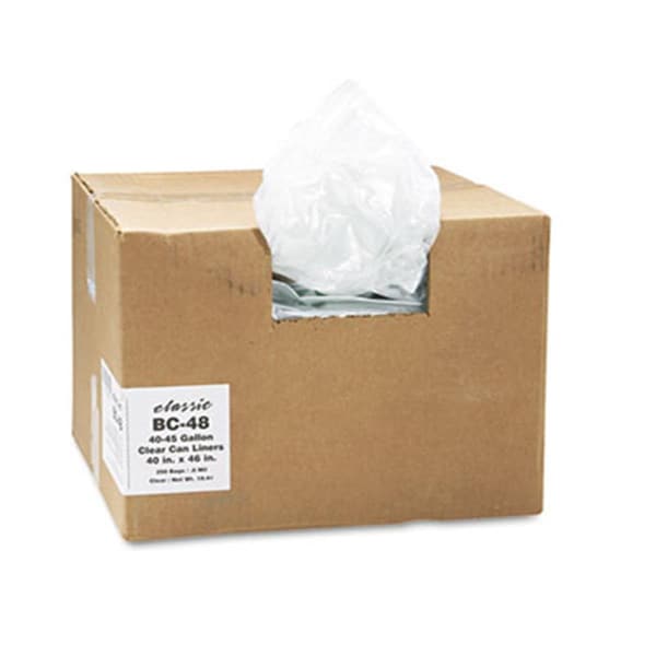 Webster Clear LowDensity Can Liners 4045 gal 0.63 mil 40 x 46 Clear 250Carton, 250PK 404616C - main