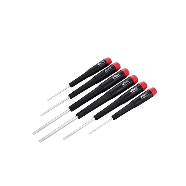 Wiha Precision Screwdriver Set, Slotted, 6 pcs 26090 - main