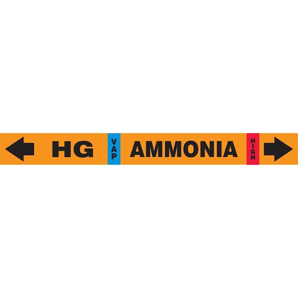 Accuform IIAR SELFSTICK AMMONIA PIPE MARKER RAK104T - main