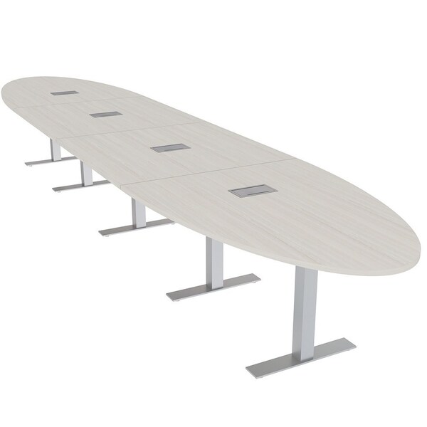 Skutchi Designs 16 Person Conference Table With Power Unit | 18' Oval Table | Harmony Series HAR-OVL-48X216-T-K458-ESIL - main