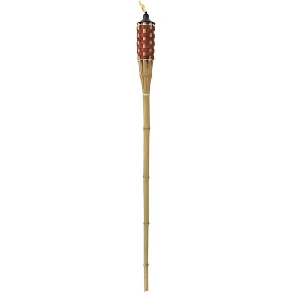 Seasonal Trends Y2568 Bamboo Torch, 60 in H, Bamboo, Fiberglass, and Metal, Brown, Natural Bamboo Finish Y2568/1005 - main