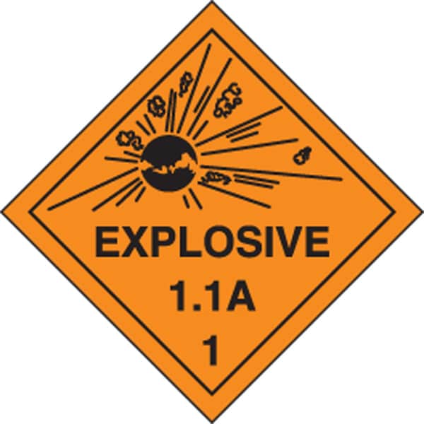 Accuform DOT SHIPPING LABELS HAZARD CLASS 1 MSL11EV2 - main