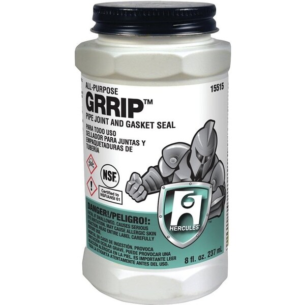 Oatey Hercules GRRIP 15515 Pipe Joint and Gasket Seal, 8 oz Can, Liquid, Paste, Black 5100200 - main