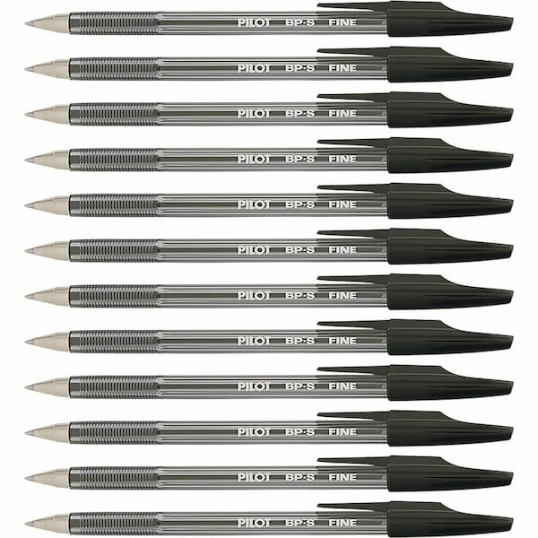 Pilot BETTER STICK BALLPOINT PEN, FINE 0.7MM, BLACK INK, SMOKE BARREL, DOZEN 35011 - main