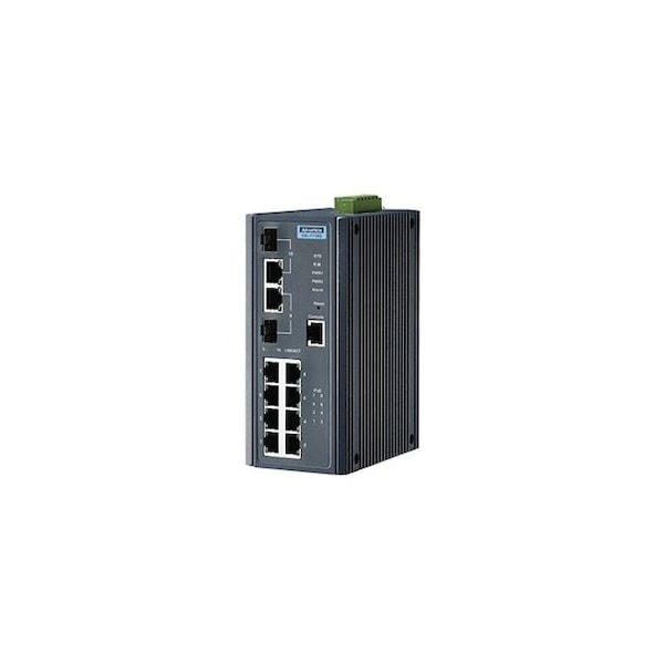 Advantech 8G + 2G Combo Managed POE+ switch w/Wide temp EKI-7710G-2CPI-BE - main