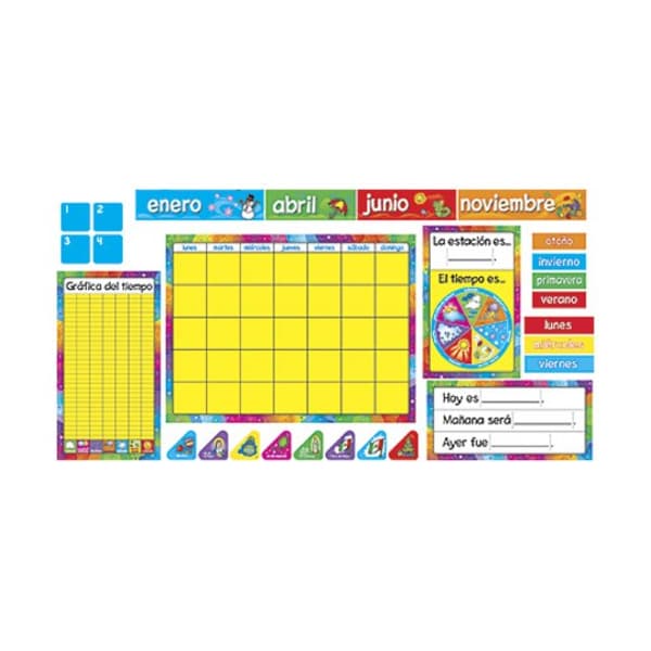 Trend Enterprises Calendario Anual (Spanish) Bulletin Board Set, PK2 T8097 - main