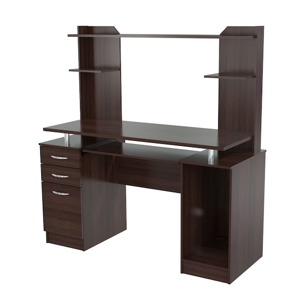 Homeroots 51" Espresso Computer Desk With Two Drawers 249811 - main
