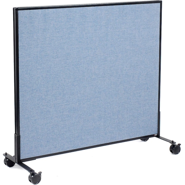 Global Industrial Interion Mobile Office Partition Panel, 48-1/4"W x 45"H, Blue 694958MBL - main