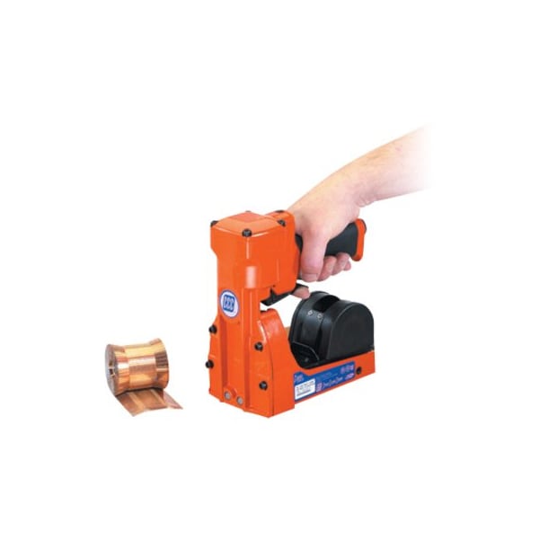Partners Brand Pneumatic/Roll Feed Carton Stapler, 5/8", Orange, 1/Each ST118 - main