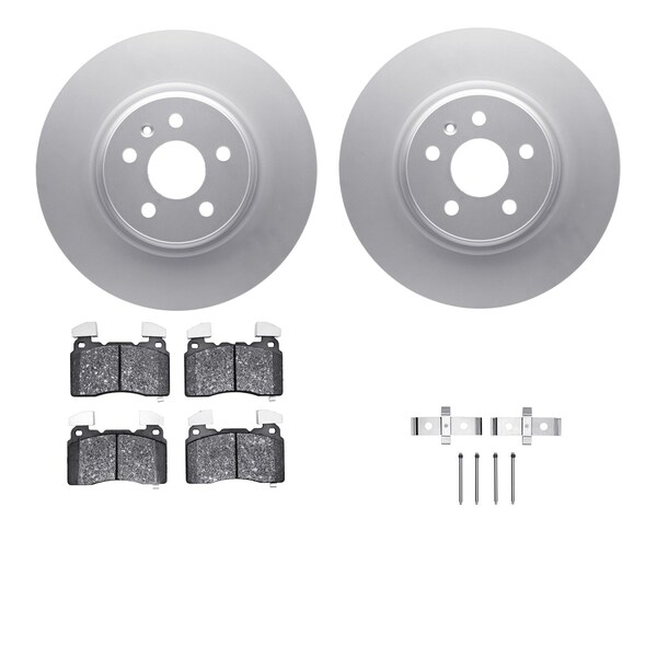 Dynamic Friction Co DFC GEOSPEC Coated Rotors with 5000 Brake Pads - Ceramic and Hardware 4512-26009 - main