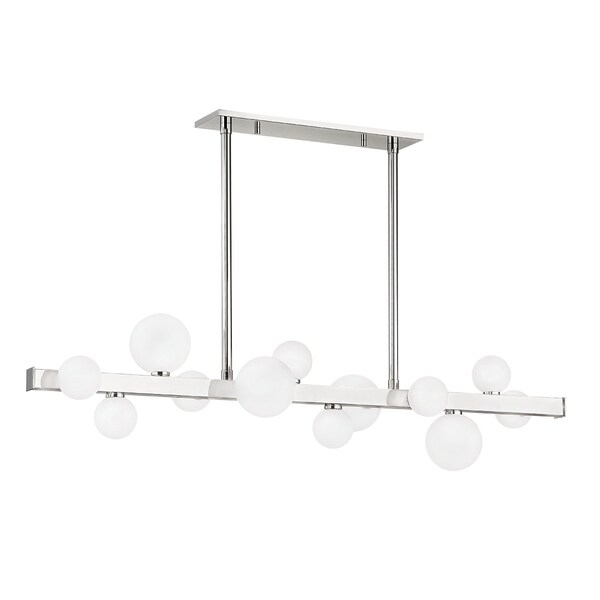 Hudson Valley Lighting Mini Hinsdale 12 Light Linear 44.5 In. Polished Nickel 8744-PN - main