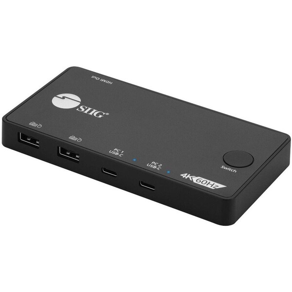 Siig 2x1 USB-C 4K Video KVM Switch CE-KV0B11-S1 - main