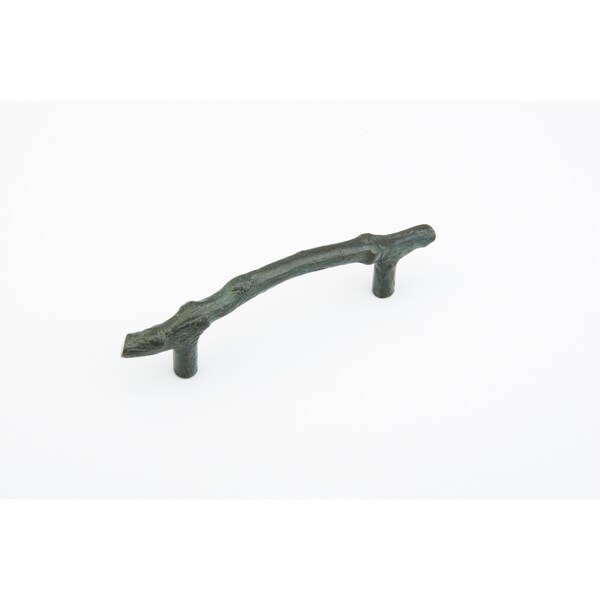 Schaub 4in Center to Center Mountain Twig Cabinet Pull Verde Imperiale Finish 783-VI - main