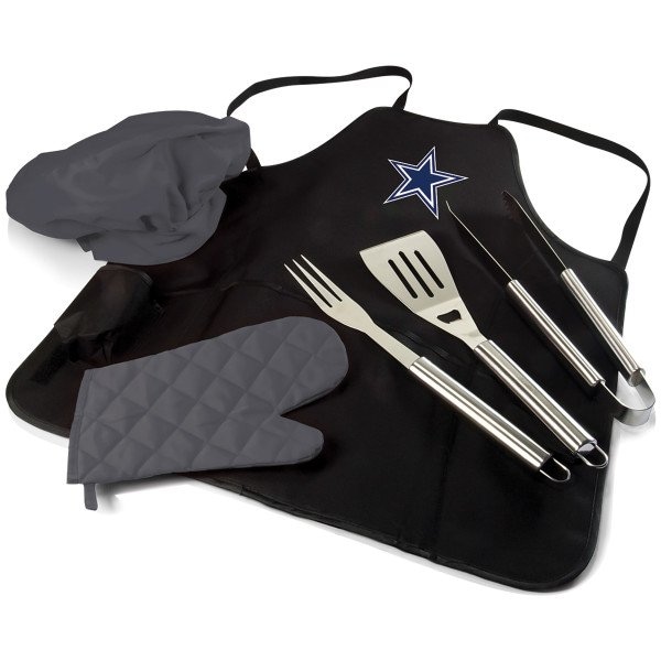 Picnic Time Family Of Brands NFL Dallas Cowboys - BBQ Apron Tote Pro Grill Set 635-88-179-094-2 - main