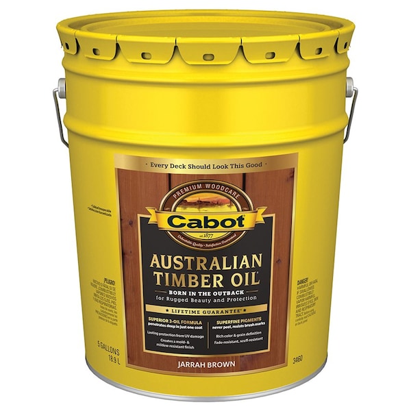 Australian Timber Oil 5 Gal Cabot Jarrah Brown Triple Oil Protection 3460 - main