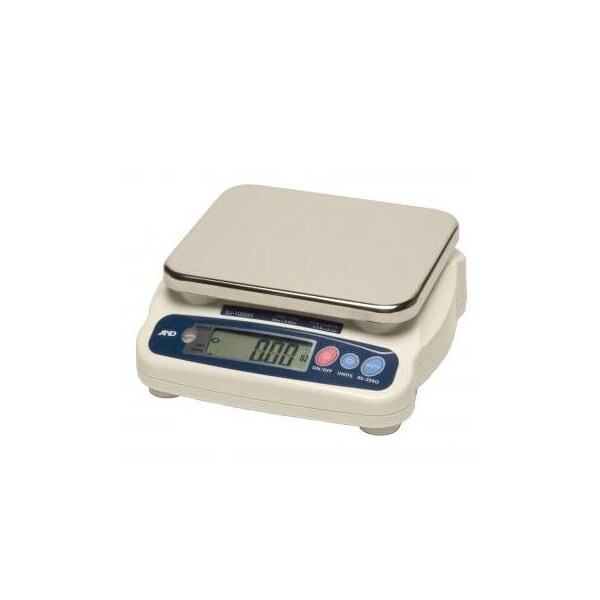A&D Washdown Bench Scale, 30kg/66lb x 0.001kg/0.002lb, LEGAL FOR TRADE SJ-30KWPF - main