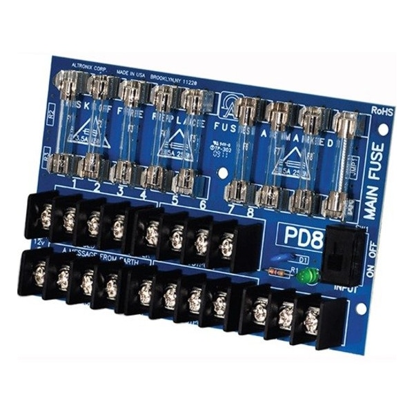 Altronix Power Dist Module 8 Output Fuse PD8 - main