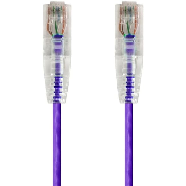 Monoprice Slim Cat6 Utp Cable 14 ft.Purple 14825 - main