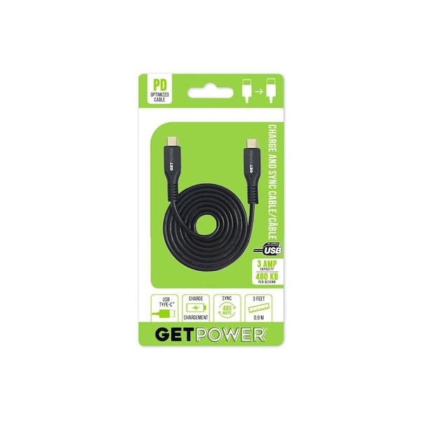 Boss Tech Products Usb Chg/Syn Cable Black 3' GP-USBC-USBC - main