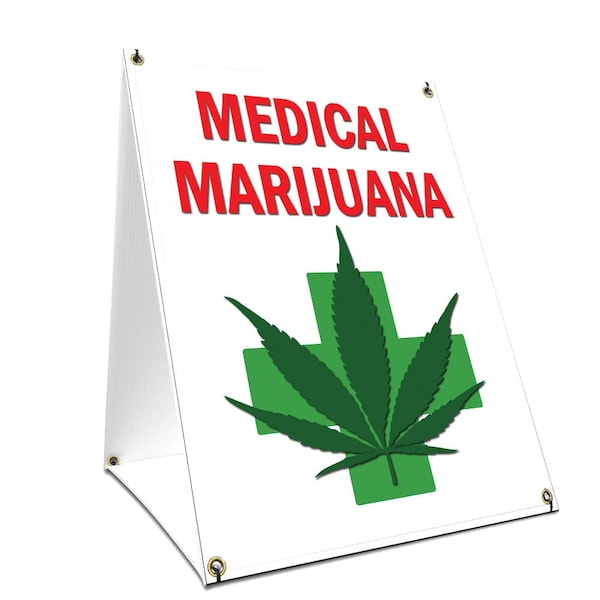 Signmission Medical Marijuana Dispensary, 36 Inch x 24 Inch A-frame Yard Sign, Plastic Sign SBC-2436-Medical Marijuana Dispensary - main