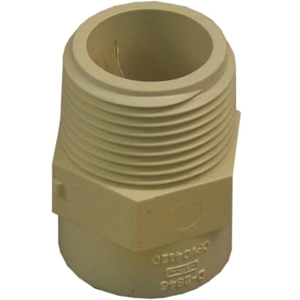 Genova NIBCO Pipe Adapter, 1 in, Slip x MIP, CPVC T00075C - main