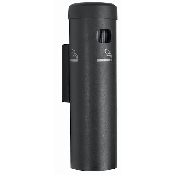 Aarco Wall Mounted Cigarette Receptacle, Waterproof w/a Black Finish SB15W - main