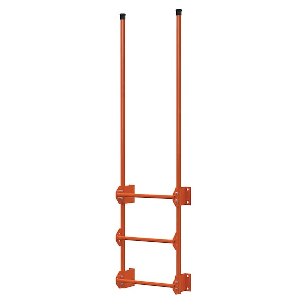Vestil Steel Walk Through Dock Ladder 3 Step 300 Lb. Capacity Orange DKL-3-OR - main