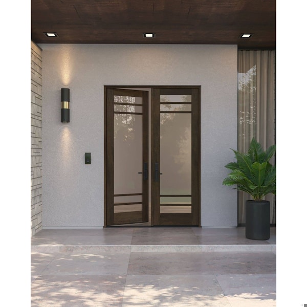 Doornmore G10502, 66.5" x 98" ( 2x32" Door) Left Hand, Mahogany SDL 5 Lite Exterior Door G10502-SW-3296_2_LI - main
