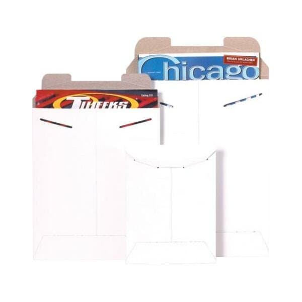 Stayflats Flat Mailers, 9" x 11-1/2", White, PK100 RM2W - main