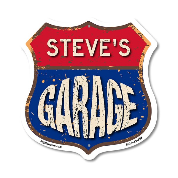 Signmission Steve's Garage, 12 Inch X 12 Inch, Aluminum Metal Sign SHI-A-12-383-STEVE - main
