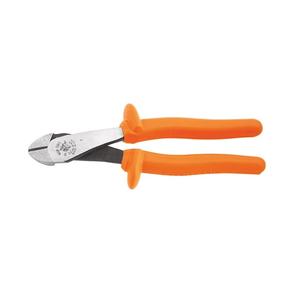 Klein Tools 8 1/4 in High Leverage Diagonal Cutting Plier Standard Cut Oval Nose Insulated D248-8-INS - main