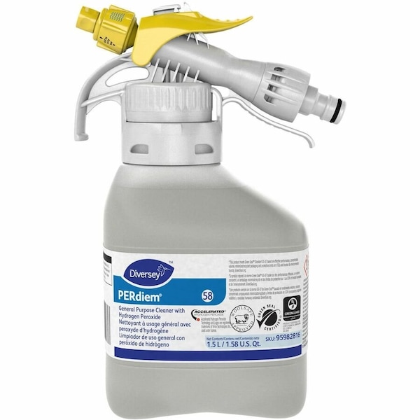 Diversey General Purpose Cleaners, Hose End Connection Bottle, Odorless, 2 PK 95982816 - main