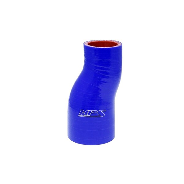 Hps Performance 2 in - 2-1/2 in ID x 6 in L, 4-Ply High Temp Reinforced Silicone Offset Reducer Coupler Hose, Blue HTSOR-200-250-L6-BLUE - main