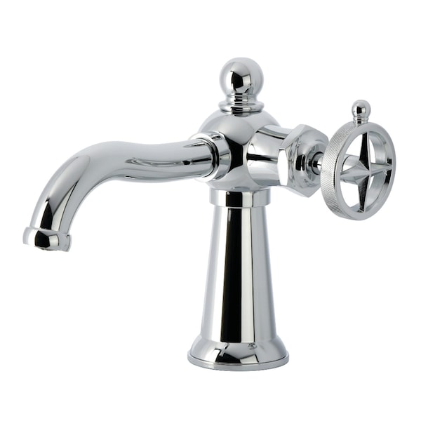 Kingston Brass One-Handle Single-Hole Bathroom Faucet with Push Pop-Up Drain, Polished Chrome KS3541RNK - main