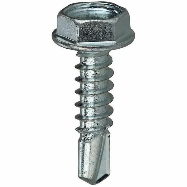 Dottie Self-Drilling Screw, #8-18 x 1 in, Zinc Plated Steel Flange Hex Head External Hex Drive, 500 PK TEKHT81 - main