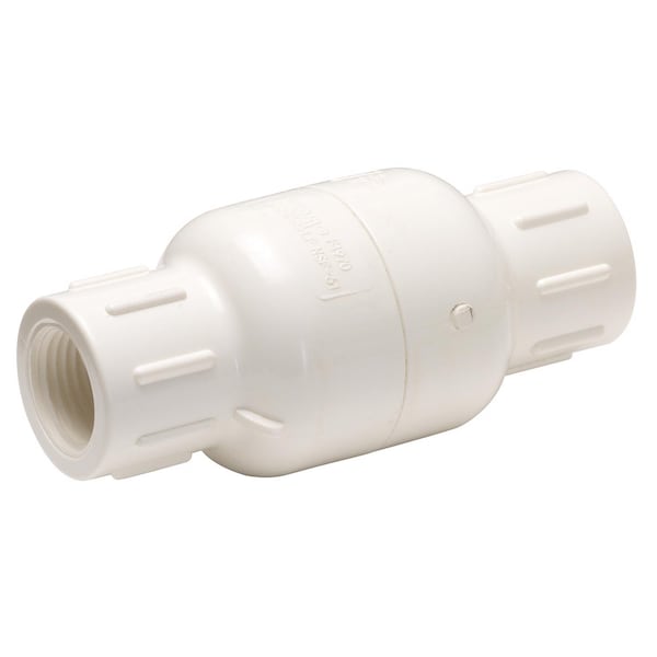 Kbi Homewerks 1/2 in. D X 1/2 in. D FIP PVC Spring Loaded Check Valve VCKP40B3B - main