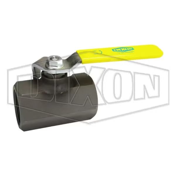 Dixon 2-Way Ball Valve, 1-1/2 in Nominal, FNPT End Style, Carbon Steel Body, Standard Port, PTFE Softgoods IBV150 - main