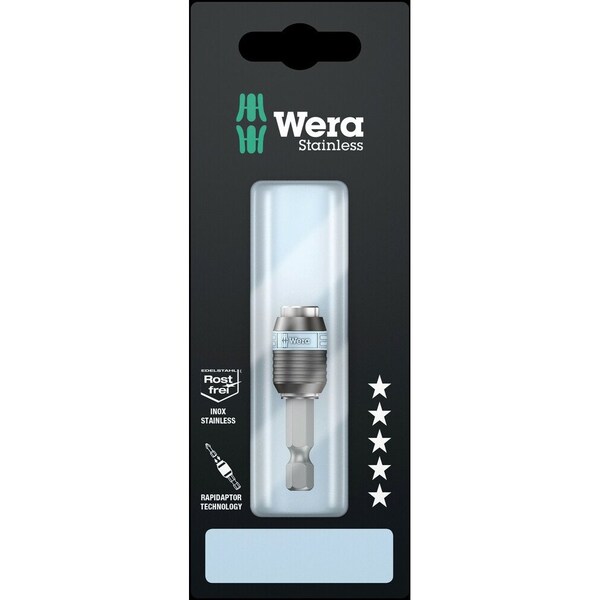 Wera 3888/4/1 K SB Rapidaptor Universal Bit Holder, stainless, 1/4 in x 50 mm 5073616001 - main